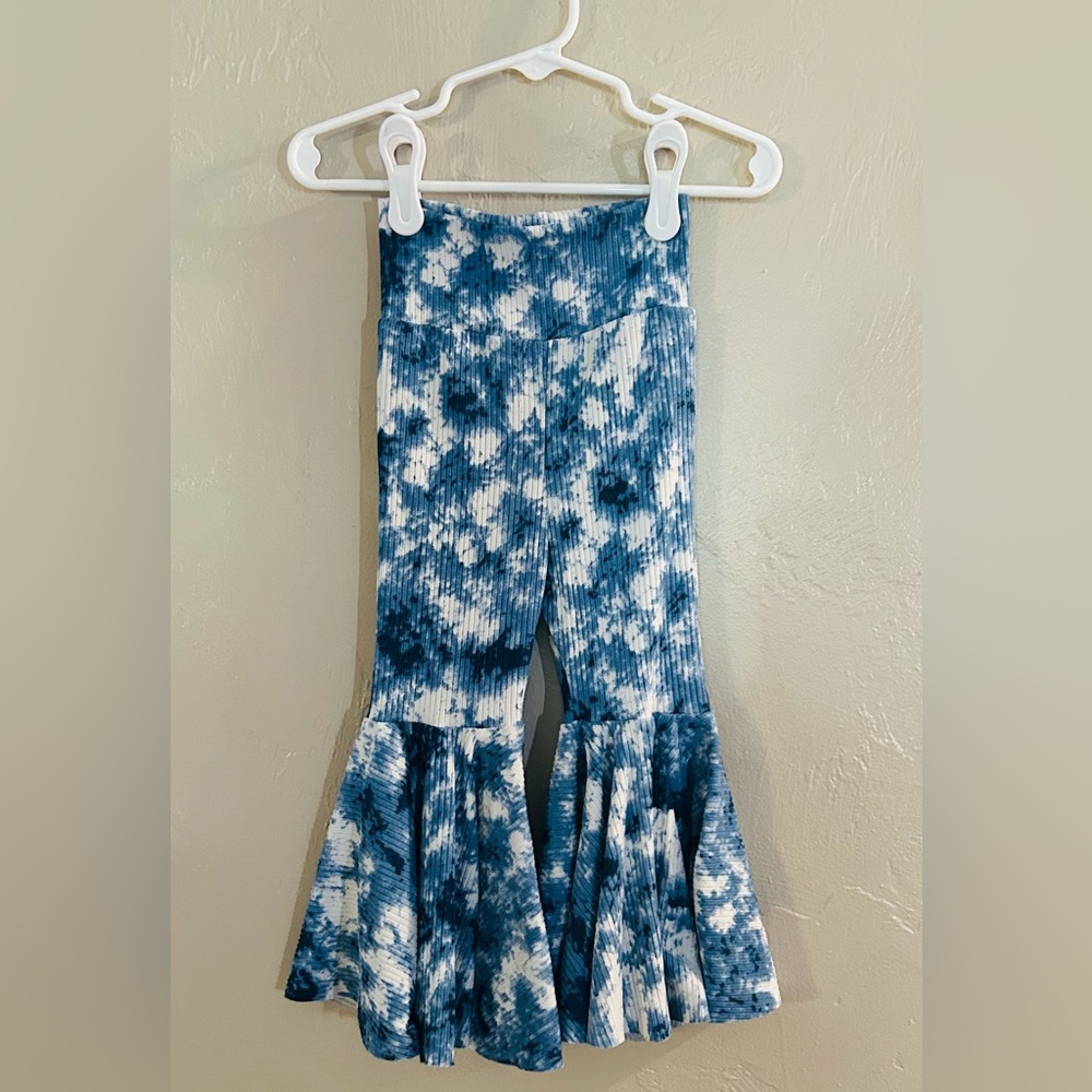 Blue Tie-Dye Kids Bell Bottoms
